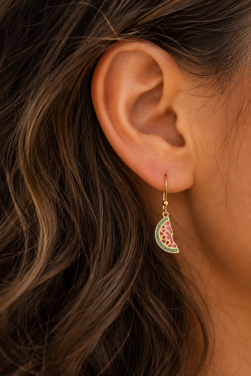 Boucles d'oreilles Pastèque