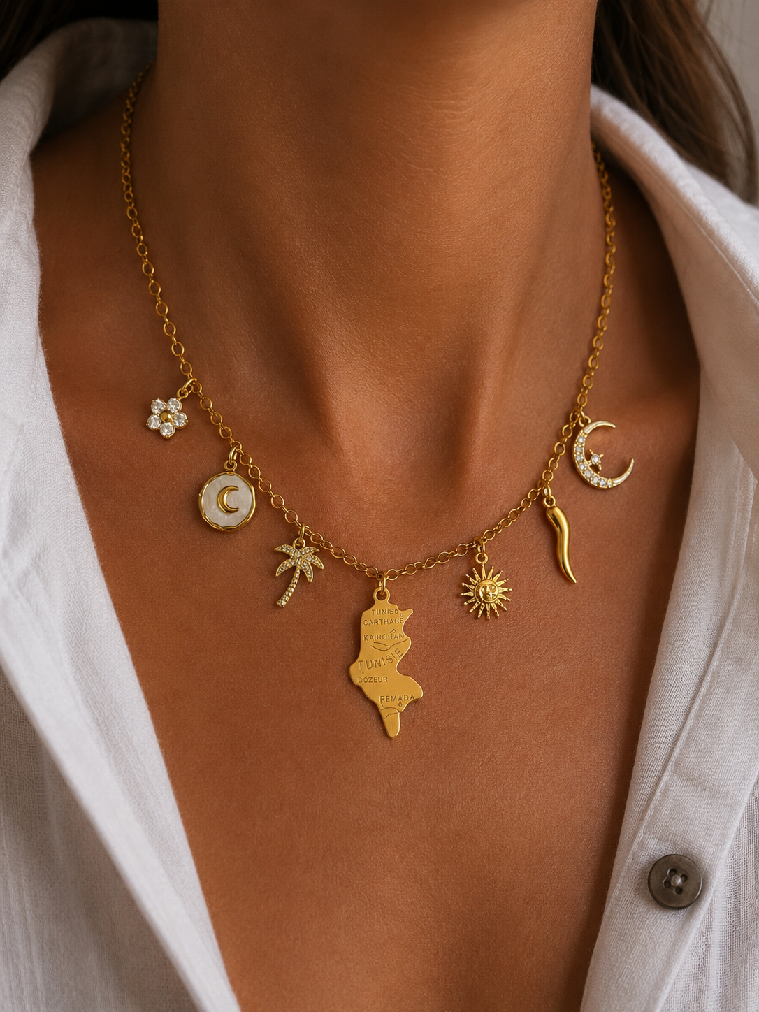 Collier Tunisie piment