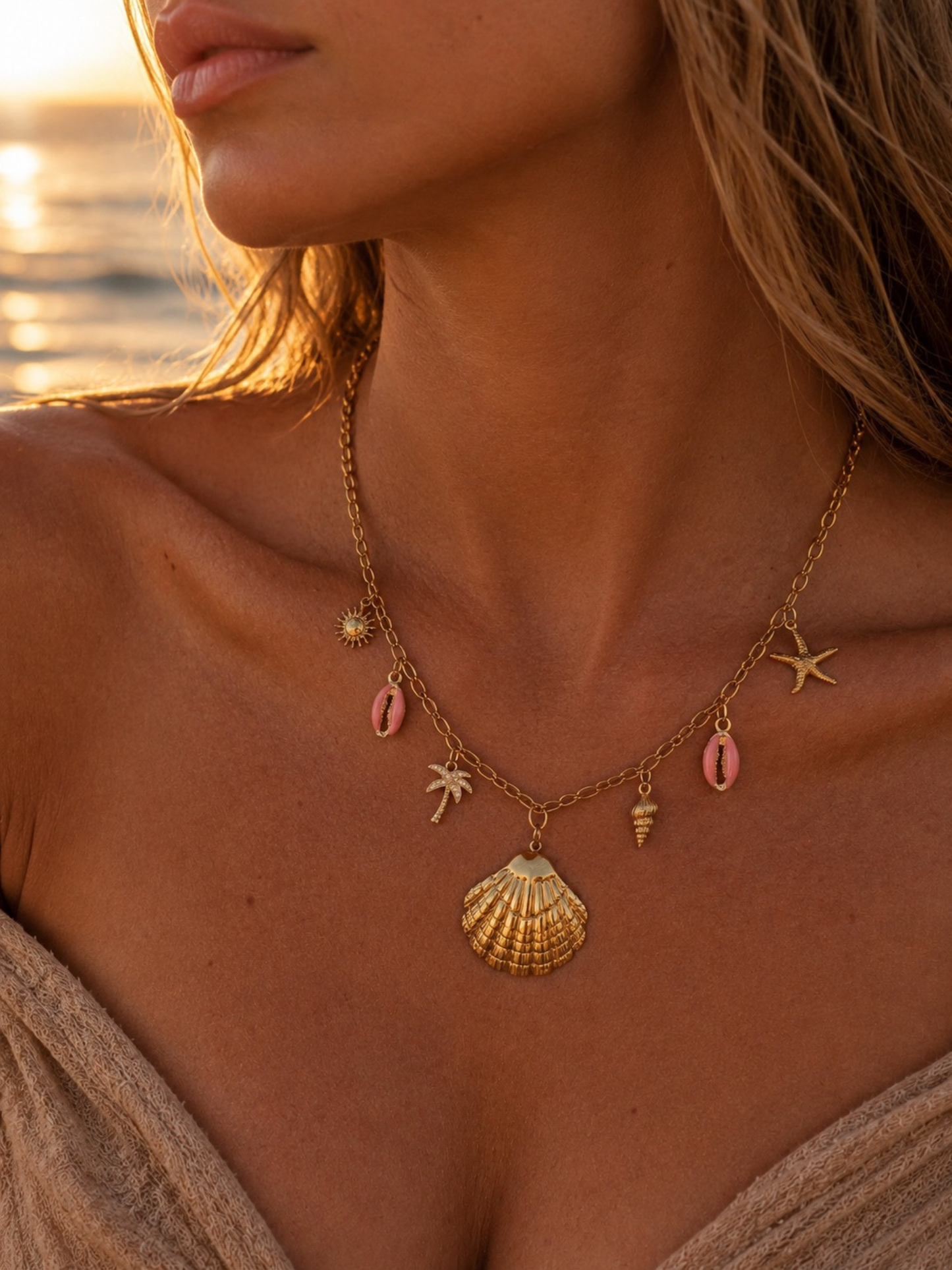 Collier Azzurra rose