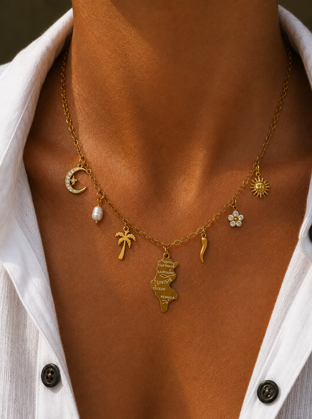 Collier Tunisie piment