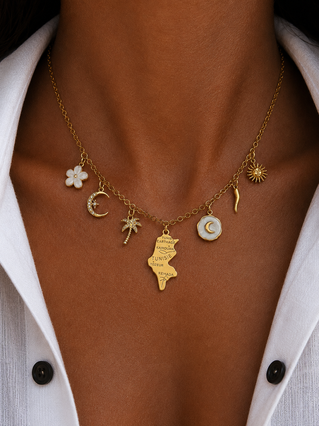 Collier Tunisie piment