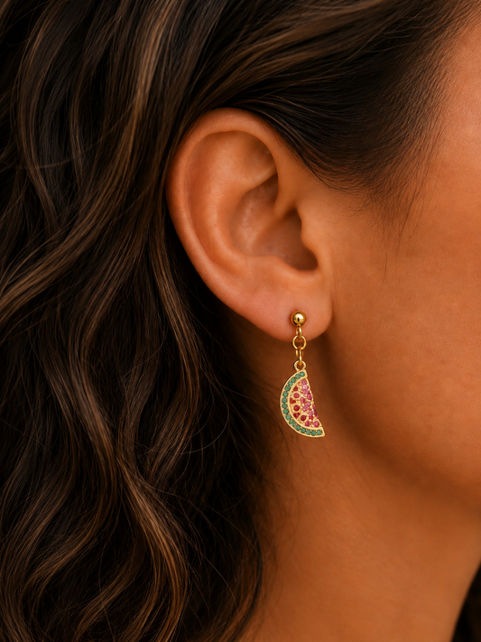 Boucles d'oreilles Pastèque